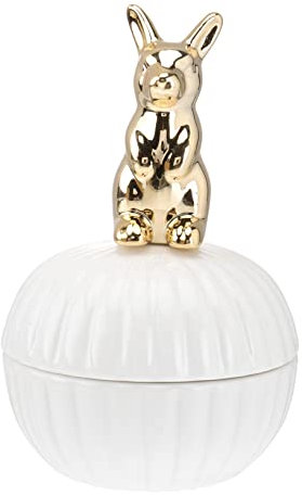 Cabilock 1 Pc Boîte à Bijoux en Céramique Lapin Boîte De Bijou Porte- Porte-bagues en Céramique Coffret à Bijoux en Céramique Coffret Cadeau Bijoux Mariage Émail Mignonne Blanche