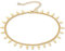 FUNEIA Fußkette Gold 14K Vergoldet Fußkettchen für Damen Gold Wasserfest Verstellbar Fussketten für Frauen mit Anhänger Gänseblümchen Teufelsauge Stein Herz Sommer Glitzer Boho Mädchen Fußschmuck (K)