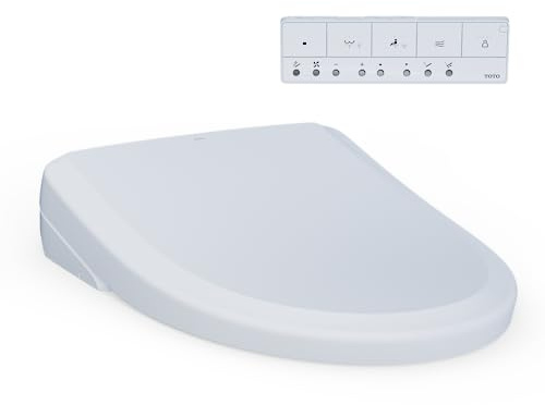 TOTO® WASHLET®+ S7A Electronic Bidet Toilet Seat, EWATER+® Bowl and Wand Cleaning, Auto Open and Close Classic Lid, Elongated, Cotton White - SW4734AT40#01