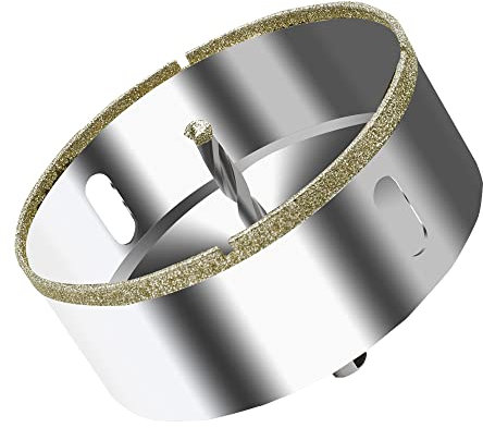 ASNOMY Scie cloche diamantée de 110 mm avec foret de centrage, couronne de forage creuse diamantée pour verre, carrelage, céramique, marbre, granit