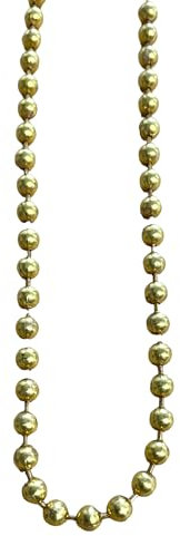 Premium Roller Blind Metal Beaded Pull Chain - Continuous Loop (100cm Drop, Bright Brass)