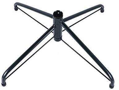 Ersatz-Weihnachtsbaumständer, Eisen-Metall, grün, drehbarer Weihnachtsbaumständer mit Gummiauflage und Rändelschraube für künstliche Bäume (45 cm)