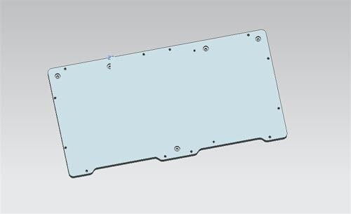 1 Stück for Voron 0 Double Dragon IDEX, 3D-Drucker CNC-Bearbeitung MIC6 Aluminium-Bettbauplatte 250 x 130 mm
