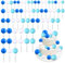 Blumomon 60Pcs Balls Cake Topper DIY Cake Insert Toppers Ball Cake Picks Cupcake Topper for Birthday Party Baby Shower Wedding Cake Decoration（White+Light Blue+Blue）