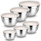 Herogo Lot de 6 bols mélangeurs en acier inoxydable avec couvercle hermétique 6,7 L/3,3 L/2,5 L/1,5 L/1,2 L/0,7 l, bols empilables pour cuisine/pâtisserie/rangement, passent au lave-vaisselle