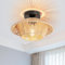 FORCOSO Deckenleuchte Rattan, Boho Deckenlampe mit Natürlicher Rattan Lampenschirm, E27 Vintage Kronleuchter, Rustikal Boho Lampe Decke Für Wohnzimmer Schlafzimmer Esszimmer Küche Flur Braun