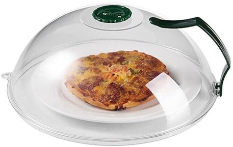 Mr. Gadget's Solutions Microwave Oven Covers Food Plate Lid With Easy Grab Handle & Steam Vents For Kitchen Cooking, Fits For Most Sizes Of Plates & Dishes