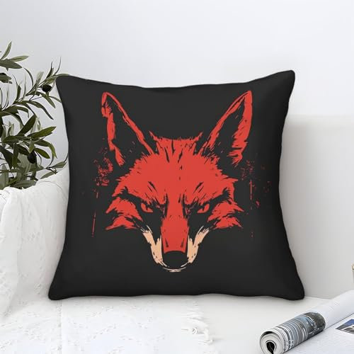 DengMouu 3D Druck Fox Cushion Cover Beautiful Fox Weicher Decorative Cushion Cover EIN Satz Verwendet Für Couch Sofa Bed Living Room Bedroom 45x45cm