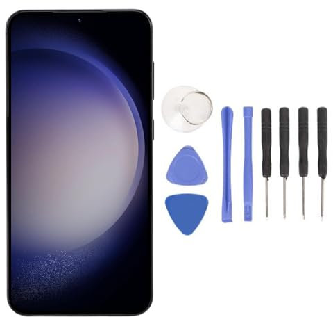 Reemplazo de Pantalla para S23 Plus S23+, Conjunto de Pantalla para S23 Plus 5G, Pantalla LCD para S23 Plus SM S916B EU, Versión Internacional, Pantalla (Black)