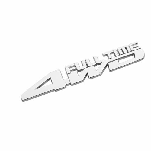 DDHHBH Auto Emblem Abzeichen Aufkleber für Dacia Duster,3D Logo Metal Dekoration Schriftzug Karosserie Kofferraum Selbstklebend Sport Buchstaben Auto Zubehör,Silver-4WDFULLTIME