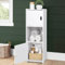 FS-PINGXIANG White Waterproof Floor Standing Bathroom Kitchen Cabinet - Premium Floor Storage Unit, Versatile Cupboard for Towels, Toiletries, 25x22x80cm