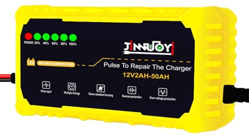 Cargador de batería 12V, cargador lento para motocicletas,Efectivo cargador de batería de 12 voltios acumuladores de motocicleta | Práctico cargador lento 12V accesorios de motocicleta para la mayoría