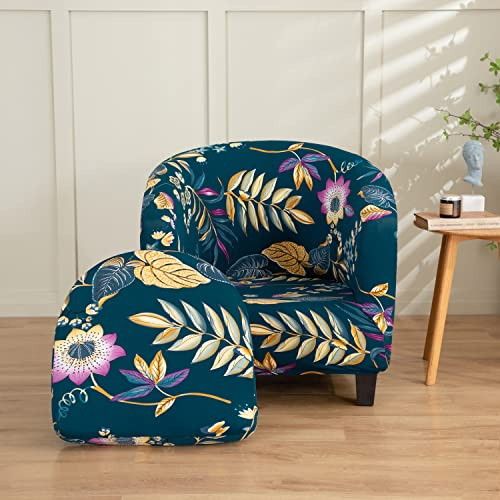 Surwin Sesselbezug Sesselschoner mit Elastisch Stretch Husse, Aufteilen Sesselüberwurf Universal Chair Schonbezug Sofabezug für Clubsessel Lounge- & Cocktailsessel (Türkis)