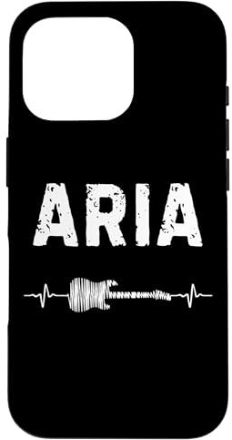 Hülle für iPhone 16 Pro Aria Gitarre Herzschlag Gitarrist Retro Vintage