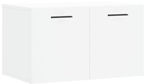 HETFTJN Mobile Dispensa Armadio Esterno Balcone Credenza Vintage Mobiletto Multiuso - Mobile a Parete Bianco 60x36,5x35 cm in Legno Multistrato per Camera Di Servizio Cucina Camera Da Letto