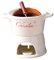 XINBAIJI Schokofondue Tasse Set,Keramik Schokoladenfondue Tasse,Schokoladenfondue-Becher Schmelzbecher mit Gabel und Teelichtr für Schokolade,Käse,Karamell (Cremig)