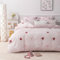 Gezu Housse de Couette 240x260cm Cœur Rouge Rose Ado Adultes Parure de Lit 2 Personnes avec Fermeture Éclair Housse Couette Filles en Microfibre Doux Respirant avec 2 Taies d'oreiller 65x65cm
