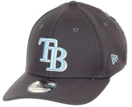 New Era Baseball Cap Kappe 39Thirty Modell gebogener Schirm Stretch-Material MLB Accessoire grau