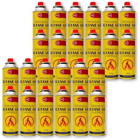 LITETRON Butane Gas Canisters – 24 Pack (227g) – High-Efficiency, Leak-Proof, Ideal for Camping Stoves, Heaters and Portable Cookers – UK's Safe & Reliable Camping Gas Canisters
