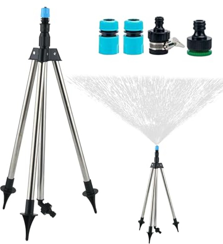 Gupcaqosjw Rasen Tripod Sprinkler,Rotierender Mit Dreibein | Teleskop Bewässerungsausrüstung Gießwerkzeug Für Garten Hof Parks Großflächige Bewässerung