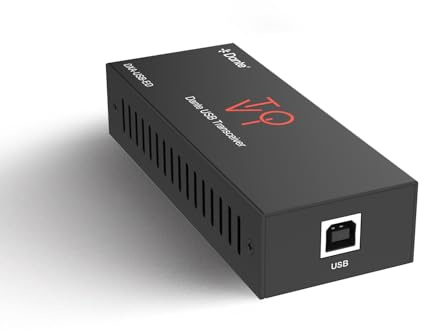 ToVi Dante USB-auf-Netzwerk-Audio-Adapter, 2-K-Audio-Konverter für Dante-Netzwerk, AES67-konformes Audio über IP, 24-Bit, 44,1/48/96 kHz (DXA-USB-ED)