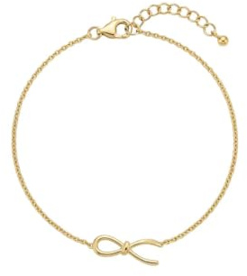 Suzan Gold® 925 Sterling Silber Armband Damen Schleife Unendlichkeitsknoten filigran elegant wasserfest nickelfrei Geschenk Infinity Knot Bracelet hochwertig