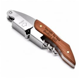 Enoteca Bevi Bene Cavatappi Professionale in Legno e Acciaio Personalizzabile con Incisione Laser, Apribottiglie da Sommelier, Regalo Personalizzato con Nome, dedica - stappa le tue emozioni