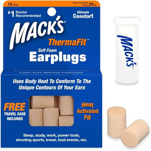 Mack's Therma Fit Ear Plugs (10 Pair) - Beige