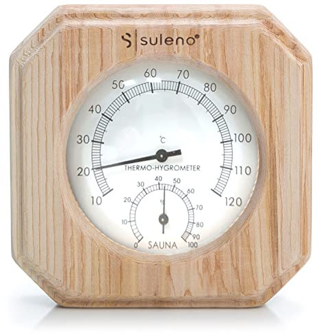 Suleno® Sauna Klimamesser 2in1 Thermometer/Hygrometer Zedernholz