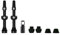 Muc Off Black Tubeless Presta, 44mm-Premium No Leak Bicycle with Integrated Valve Core Removal Tool Rohrloses Ventil, Schwarz