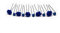 10tlg. Braut - Haarschmuck Set - Brauthaarschmuck | Set-2-S - Blau