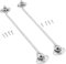 2Pcs Cabin Door Hook and Eye Latch Lock Shed Gate Catch Silent Holder Stainless Steel (16 Inch-400mm)