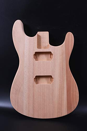 Gitarrenkörper aus Mahagoni-Holz, unlackiert, für E-Gitarre, Ersatz für DIY-Gitarre, St HH