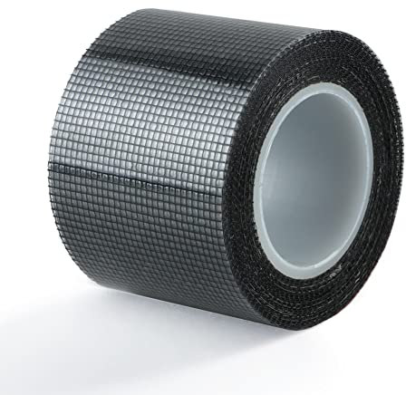 SANKEMU Window Screen Repair Kit, 2 Inch × 16.5 FT Black Screen Patch Repair Kit Tape 3 Layer Strong Adhesive Fiberglass Covering Mesh Tape for Window Door Tears Holes