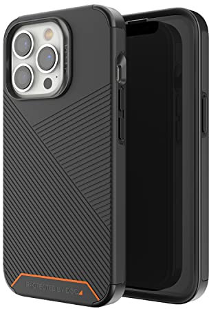 ZAGG Gear4 Denali D30 Protective Case for iPhone 13 Pro, Hard Case, Shockproof, Wireless Charging, MagSafe, (Black)