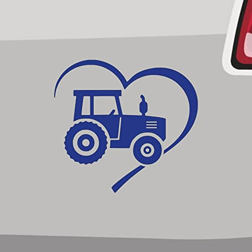 Herz Traktor Aufkleber -6 Größen 21 Farben- Landwirt Trekker Zugmaschine Love