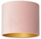 Uniqq Abat-jour velours rose Ø 30 cm - 20 cm de haut