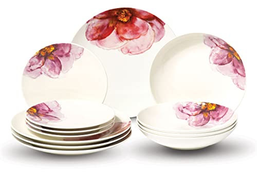 Villeroy & Boch Rose Garden Geschirr-Set, 12-teilig