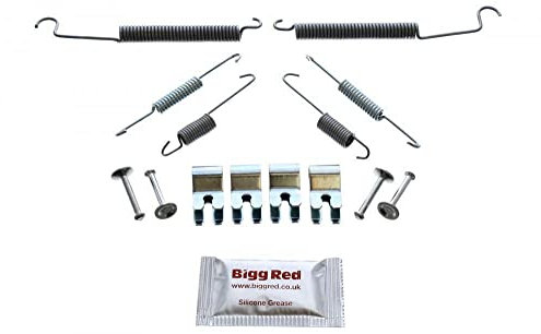 Bigg Red - Parking Hand Brake Shoe Fitting Kit - Rear Brakes Drum dia 203mm, Shoe width 38mm - Compatible with Selected Models