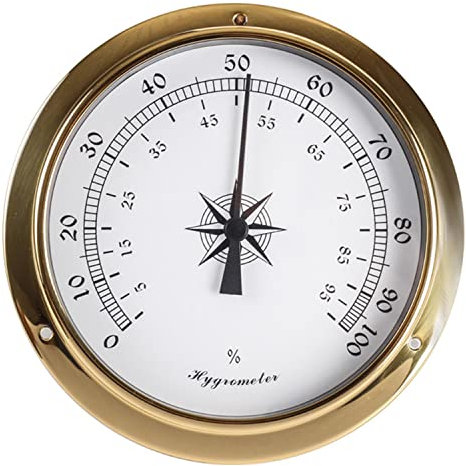 RUNLAIKEJI Traditionelle Wetterstation, Barometer, Thermometer, Hygrometer, Uhr, Thermometer und Hygrometer, Gezeitenmesser, Wetterstation Innen- und Außenbereich, Barometer Wetterinstrumente