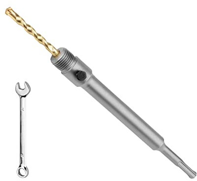 SDS PLUS Extension de tige pour couronnes de forage Longueur 300 mm Avec filetage M22 Avec foret de centrage