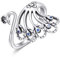HUKKUN Pfauen Ring Damen Silber 925 Pfauen Ring Verstellbar Pfauen Schmuck Geschenke für Frauen