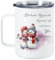 GRAZDesign Glühweinbecher mit Deckel Frohe Weihnachten, Weinachten Thermobecher Edelstahl 350ml (Schneemänner, 350ml)