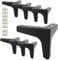 8 PCS 10cm Black Triangle Furniture Sofa Legs with Screws, 4 Inch Modern Metal Cabinet Legs for Furniture Sofa
