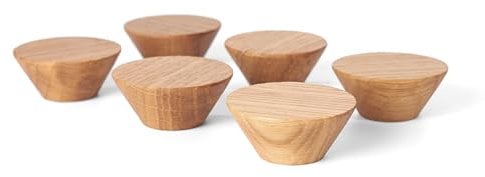 Möbelknöpfe aus Holz – runde Form – 4,1 cm Durchmesser – Schrankgriffe, Möbelgriffe für Küchenschränke, Knauf für Schrank, Schubladen Knöpfe, Schrankknöpfe, Holzgriffe für Schränke (Beige 6)