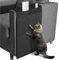 Navaris Katzen Kratzmatte Kratzschutz Sofa - mit 2 Fächern - 128 x 45 cm Sisal Kratzteppich für Katze - Couch Katzenkratzmatte - auch für Hunde - Schwarz