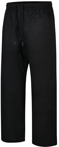 Karate Pants Kids Adult Training Pants Middle Weight for Men Women & Kids, 8 oz Fabric White Martial Arts Pants, Wide Room for High Stance Kicks, Comfortable & Roomy