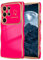 CaseLover Custodia per Samsung Galaxy S25 Ultra 5G, Cover con Motivo Cuore d'amore, Forma Riccia Case, Custodia in Morbido Silicone e TPU Antiurto Cover per Samsung S25 Ultra 5G, Rosso Rosa