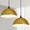 Tomshine Lámparas colgantes de hierro dorado moderno - Dos conjuntos de lámparas colgantes semi - circulares Ø30cm, base E27, adecuadas para la cocina, el comedor, la sala de estar y el pasillo
