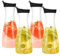 Brocche per succhi con coperchio ribaltabile 1L Caraffe D'Acqua nel Plastica da 4 Pezzi - Caraffa per Limonata per Acqua, Caffè, Birra, Tè Freddo e Succo Fatti